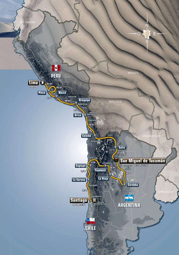 rys. mapa Rajdu Dakar